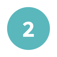 Nummer 2 Zahl Nummer 2 in einem Kreis