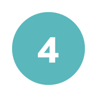Nummer 4 Zahl Nummer 4 in einem Kreis