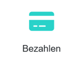Bezahlen Symbol einer Kreditkarte über dem Wort 'Bezahlen'