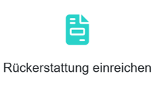 Erstattung Symbol eines Dokuments über dem Text 'Rückerstattung einreichen'